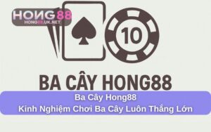 Ba Cây Hong88 - Kinh Nghiệm Chơi Ba Cây Luôn Thắng Lớn